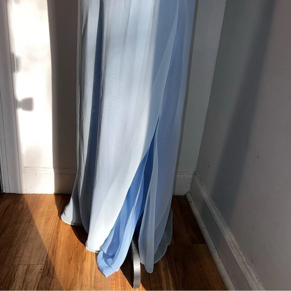 Blushe Impressions, 14 sleeveless, spaghetti string 3 layer chiffon flowing maxi - Picture 10 of 11